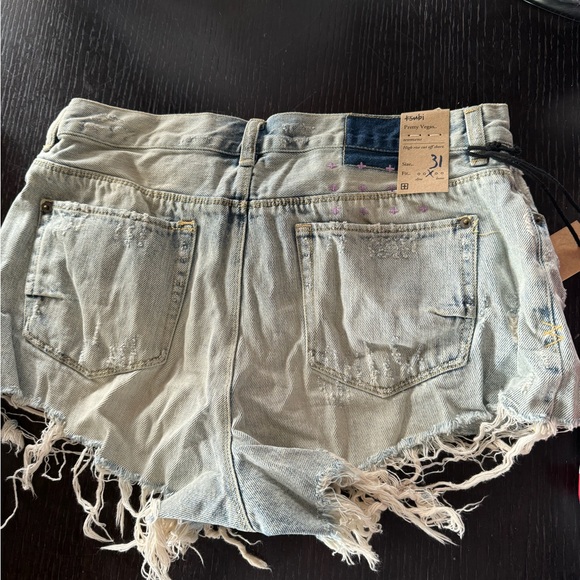 NWT Women Ksubi Highriae cut off shorts sz 31 - Picture 3 of 5